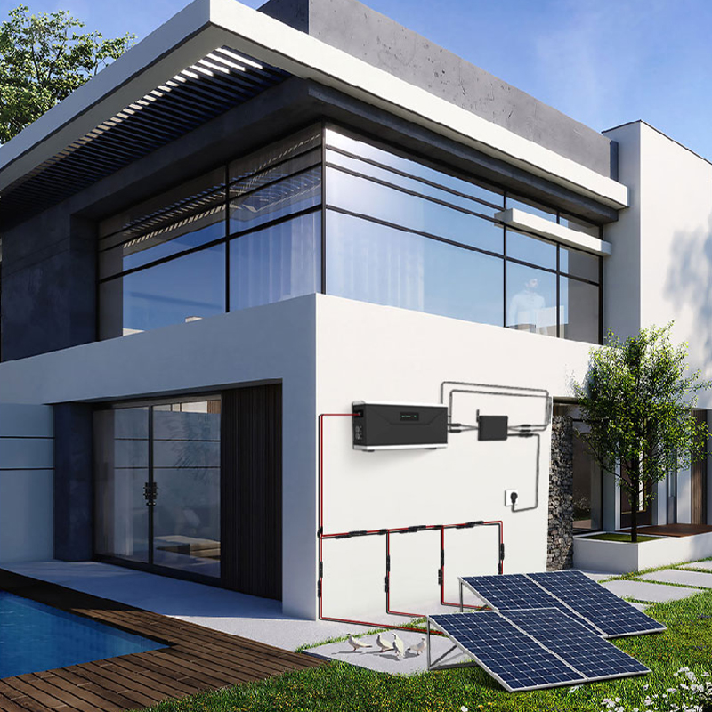 Balkon güneş enerjisi kiti 800W, 1,5kwh pil ile